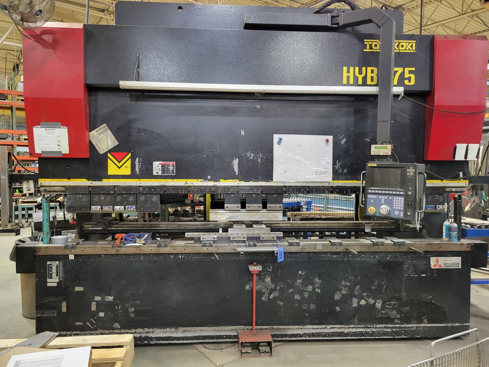 190 Ton X 158” Toyokoki HYB175-40 CNC  Hybrid Press Brake